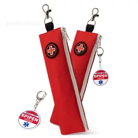 Hiverst 027685772930 Epipen Carry Case Compact Epi Pens Carrying 2 Pack Red