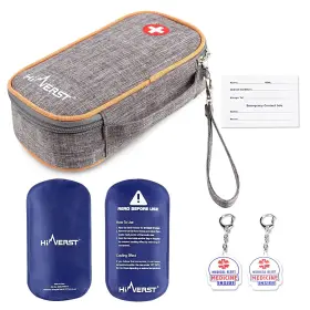 B07s7zhdr4 Hiverst Insulin Travel Cooler Bag With 2 Ice Packs 2024 Larger Design Insulated Di