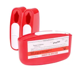 Ibd Medical 726084928176 Compact Travel Sharps Disposal Container - 3 Pack Of 80ml Safe Containe
