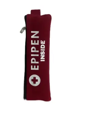 Icimbi 712110639505 1 Pack Epipen Carry Case Red Holder Bag With Carabiner-for As