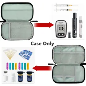 Icimbi 712110639659 Diabetic Supplies Travel Case Carrying Bag Organizer For Diabetes Testing Ki #2