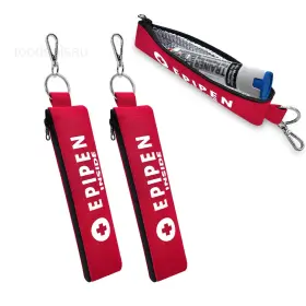 Icimbi 712110639888 2-pack Epipen Carry Case Insulated Red 7.5 X 2 Inches