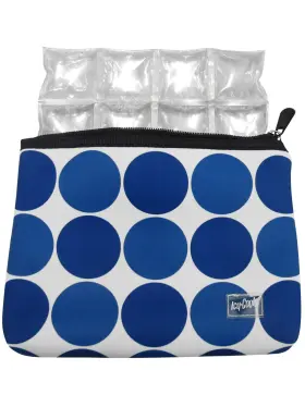 Icy Cools 5210x Insulin Cooler Travel Case With Tsa Approved Ice Pack Blue Dot