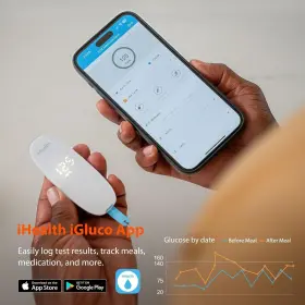 Bg5s100 Ihealth Gluco Wireless Smart Blood Glucose Monitor Kit With Free App 100 #3