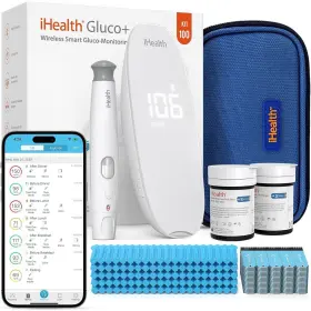 Bg5s100 Ihealth Gluco Wireless Smart Blood Glucose Monitor Kit With Free App 100