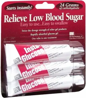 Insta-glucose 191566865285 Gel Low Blood Sugar Instant Relief Easy Use Cherry 3 Ct Pack Of 2