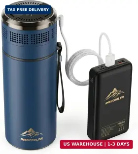 Insucooler 739719489836 Insulin Cooler Travel Case Tsa Approved With 20000mah Power Bank Holds 3-7 Pens