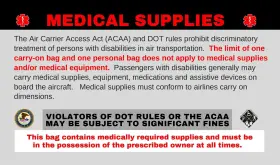 Insulin Medical Equipment Luggage Tag 600138422066 - Diabetic Supplies Alert Handle With Care D #2
