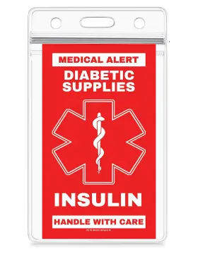 Insulin Medical Equipment Luggage Tag 600138422066 - Diabetic Supplies Alert Handle With Care D #3