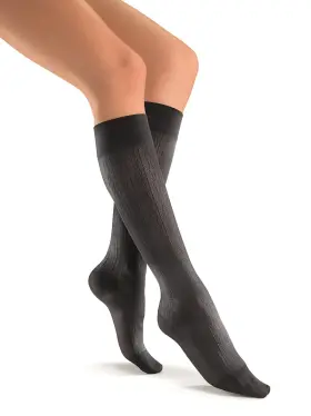 15-20mmhg Jobst 035664008093 120206 Sosoft Compression Sock Brocade Pattern Knee High Black