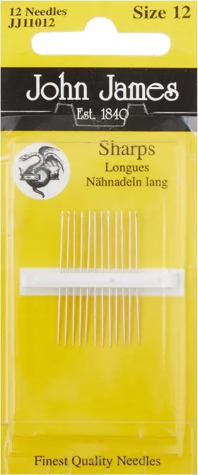 Jjn11012 John James 12 Piece Needle Sharps Size