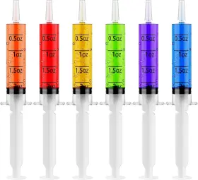 Clear-2-60 Jolly Chef 768894147453 60 Pack 2 Oz Party Jelly Syringes Shot Bpa Free Washable