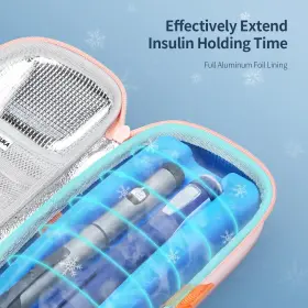 Kakuka 013687820071 Insulin Cooler Hard Travel Case With Ice Brick Portable Diabetic Medici #3