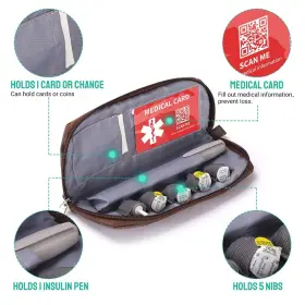 Kekhealth 780788532643 Insulin Pen Travel Case Diabetic Supplies Organizer Diabetes Bag #2
