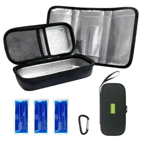 Kovoq 850025207928 Insulin Cooler Travel Case With 3 Tsa Approved Gel Ice Packs Medication Coole