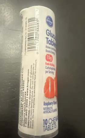 Kroger 313035793794 Trueplus Glucose Tablets Raspberry Flavor - 6x 10ct Tubes #3