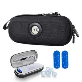 In001-bk Krypthos Insulin Cooler Travel Case With Thermometer Temperature Display For Diabetic