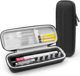 In009-bk Krypthos Diabetic Supplies Travel Carrying Case Daily Use Insulin Pen