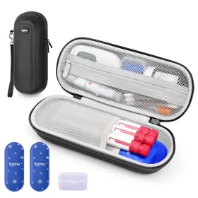 In010 Krypthos Insulin Cooler Travel Case Diabetes Bag With 2 Tsa Approved Ice Packs