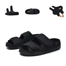 Uyhskfx01a-39 Kumuroeta Extra Wide Diabetic Foot Shoes Unisex For Swollen Feet Adjustable Slippers Me