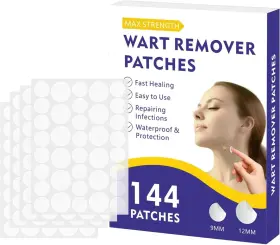 Kunjayer 705353193286 Wart Remover Patches With Maximum Strength Adhesive And Waterproof Stickers For