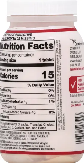 Leader 096295133943 Glucose Tablets Orange Flavor Gluten Free Sodium 50 Chewable #2