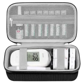 Leayjeen Lh-f-04 Diabetic Supplies Travel Case Compatible With Blood Small Black