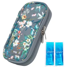 B0ct7m2gdg Lengke Floral Insulin Cooler Travel Case - Tsa Approved Pen And Supplies Medication