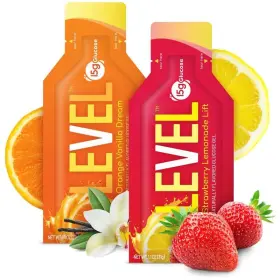 Level Life 850039503191 Strawberry Lemonade Lift And Orange Vanilla Dream Glucose - 8 Pack Fsa/hsa El