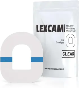 Lexcam 313025799782 Omnipod 5 Overpatches Dash Pack Of 25 Waterproof Transparent Patche