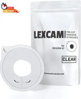 B0c1dk4n4m Lexcam Adhesive Patches Pre-cut For Dexcom G7 Pack Of 20 Waterproof Transparent Ov