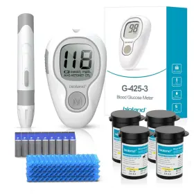 G-425-3 Linksun Blood Glucose Monitor Kit 100 Test Strips Lancets 1