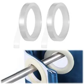 I9gxgrjaf Lusofie 2 Rolls Curtain Rod Tape Transparent Waterproof Shower Adhesive