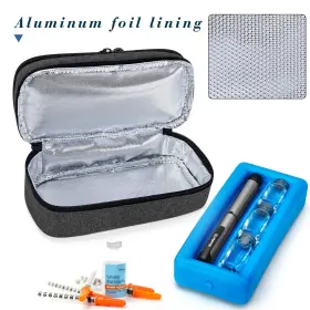 0822834 Luxja 2 Layers Insulin Case With An Ice Pack - Holds 6 Vials 10ml Or Insu #3