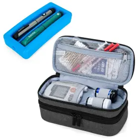 0822834 Luxja 2 Layers Insulin Case With An Ice Pack - Holds 6 Vials 10ml Or Insu