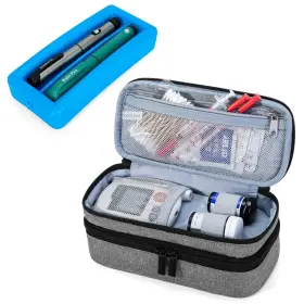 0822835 Luxja 2 Layers Insulin Cooler Travel Case With An Ice Pack - Holds 6 Vials 1