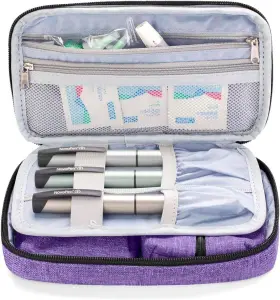 Lx027-02 Luxja Diabetic Supplies Travel Case Storage Bag For Glucose Meter And Purple #2