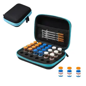 Lyvantha 739437292480 Peptide Vial Case For Fridge 30 Slots Insulin Compact Black