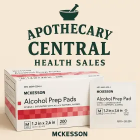 58-404 Mckesson 58404 1000 Pads Sterile Alcohol Prep Pad Large Nonwoven Gauze