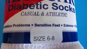 Med Care 810083886015 Nwt - 3 Pairs Diabetic White Crew Socks Size Small Us 6-8 Usa #2