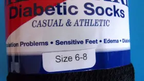 Med Care 810966026026 Nwt - 3 Pairs Diabetic Black Crew Socks Size Small Us 6-8 Usa #2