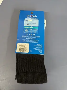 Med Peds 071400019381 For Symptoms Of Diabetes White 2 Pair Heavy Crew Socks - Large #2