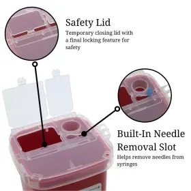Mss1qts-po3 Medical Sales Supply 1 Quart Size Pack Of 3 Sharps Disposal Container - Approved For Home And #3