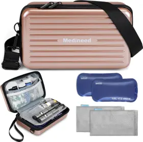 Medineed 313045867867 Insulin Cooler Travel Case 4 Pens Diabetes Tsa Approved For Diabeti