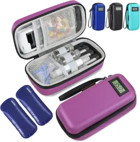 Medineed 313106484453 Insulin Cooler Travel Case Portable Temperature Display Medicine