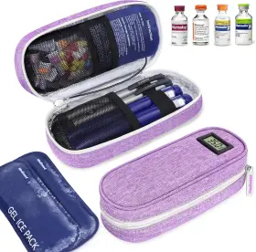 Medineed 445047222245 Insulin Cooler Travel Case Tsa Approved With Temperature Display Diabetic Medi