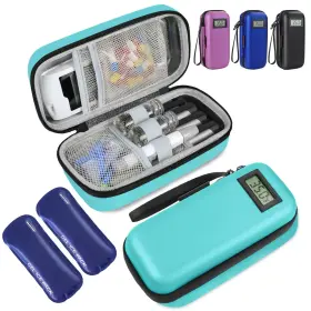Medineed 739768510673 Insulin Cooler Travel Case Portable Temperature Display Medicine Cool