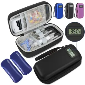 Medineed 739768510697 Insulin Cooler Travel Case Portable Temperature Display Medicine Cool