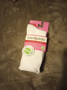 Medipeds 883096628330 Womens Peds Quarter With Non-binding Funnel Top 3 Pairs Diabetic Socks