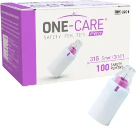 Medivena 810008211144 One-care Safety Pen Tips - 31 Gauge X 5 Mm Ultra-thin Micro With Seal
